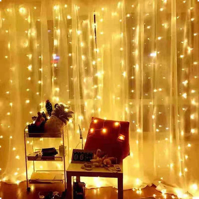 Christmas Lights Curtain Garland Merry Christmas Decorations For Home