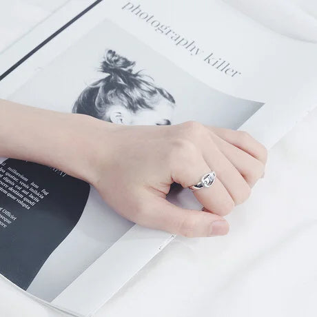 Silver Rings for Women belt shape Geometric