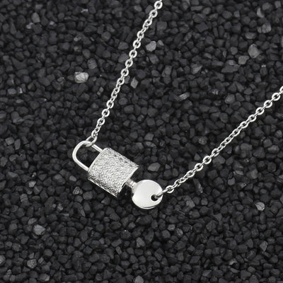 Crystal Lock Necklace For Women