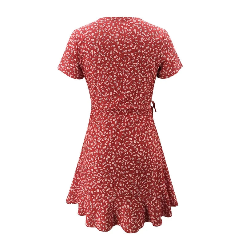 Floal A-Line Dress Sweet Elegant Floral Dress