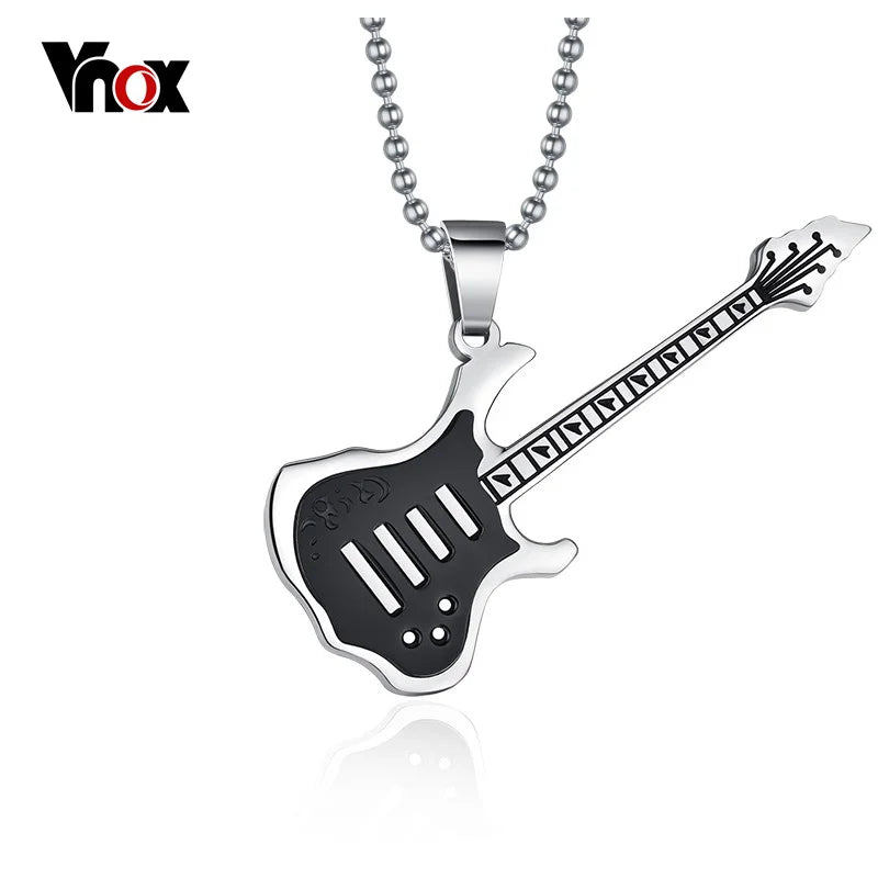 Trendy Guitar Necklace Pendant