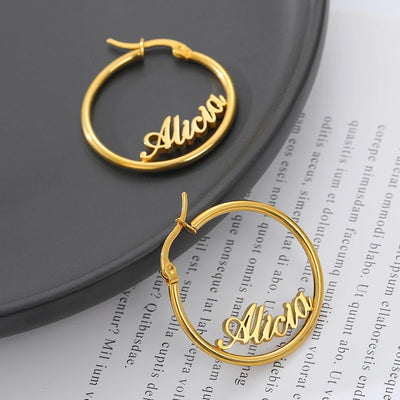 Big Round Circle Custom Earring