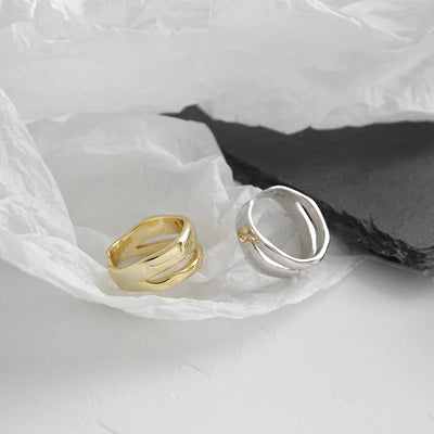 XIYANIKE Silver Color Trendy Elegant Twist Two Circle
