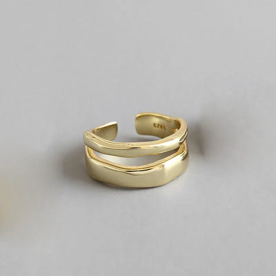 XIYANIKE Silver Color Trendy Elegant Twist Two Circle