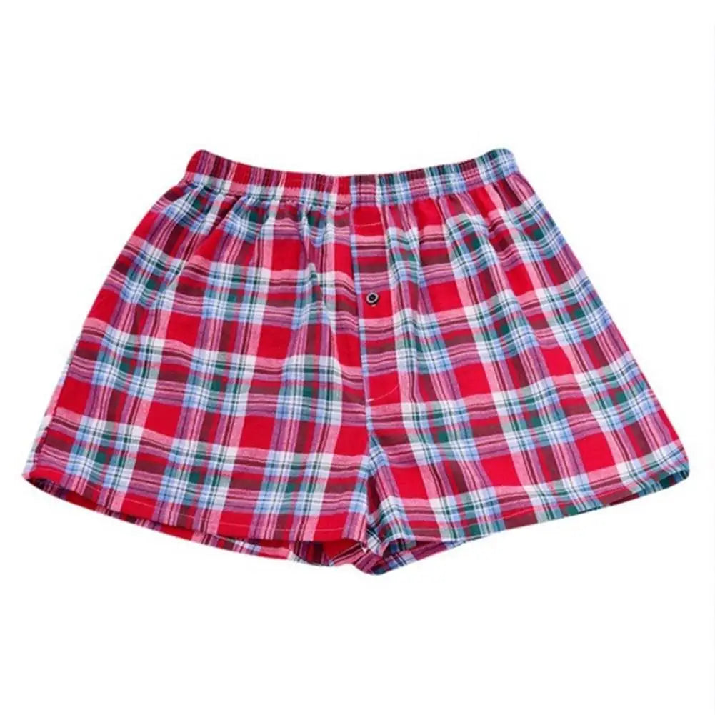 Men's Cotton Arrow Boxers Casual Plaid Print shorts