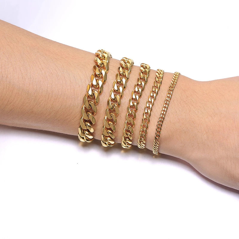 Vnox Solid Stainless Steel Bracelets for Men