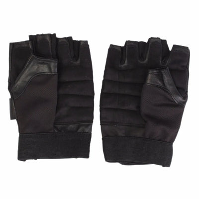 New 1Pair Men Black PU Leather Weight Lifting Gym Gloves