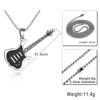Trendy Guitar Necklace Pendant