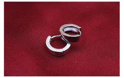 XIYANIKE Silver Color  Smooth Men And Women Models Silver earrings