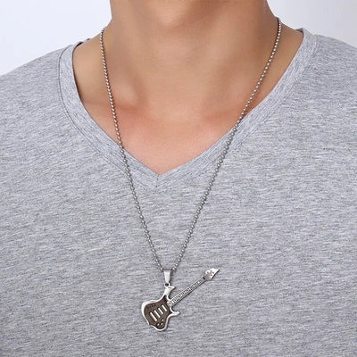 Trendy Guitar Necklace Pendant