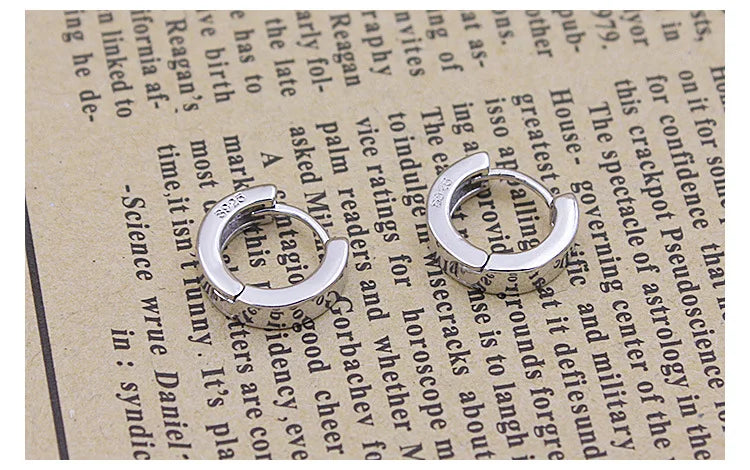 XIYANIKE Silver Color  Smooth Men And Women Models Silver earrings
