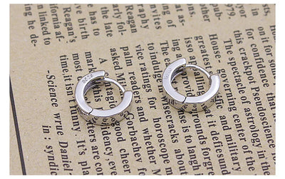 XIYANIKE Silver Color  Smooth Men And Women Models Silver earrings