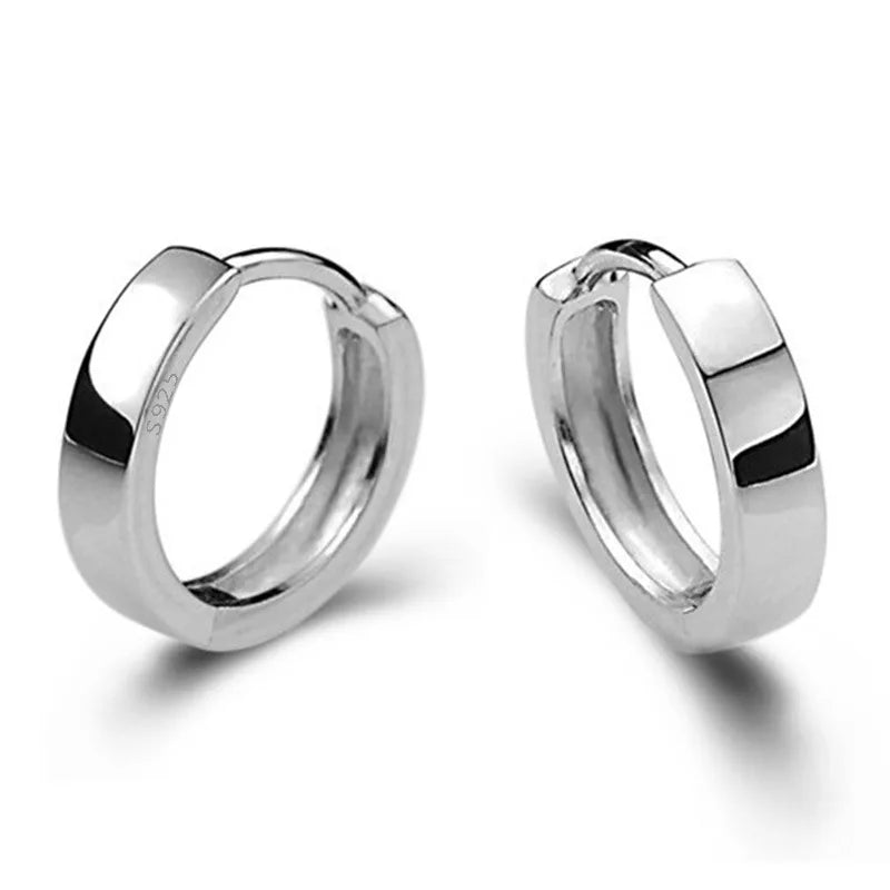 XIYANIKE Silver Color  Smooth Men And Women Models Silver earrings
