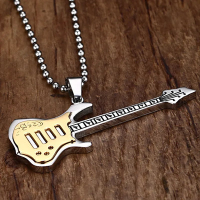 Trendy Guitar Necklace Pendant