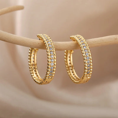 Round hoop earrings