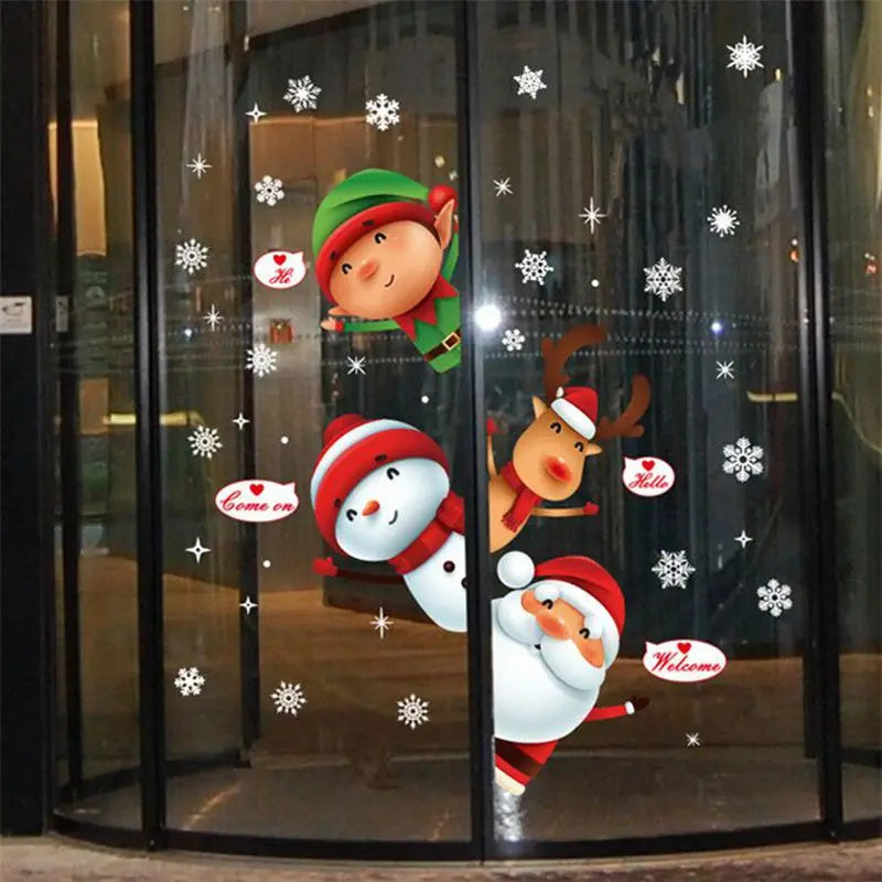 Merry Christmas Decoration for Home 2025 Wall Window Sticker