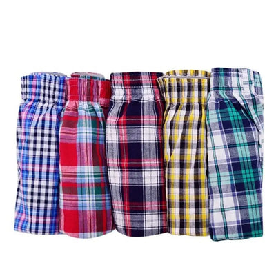 Men's Cotton Arrow Boxers Casual Plaid Print shorts