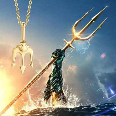 Stylish Neptune Trident Pendant Necklace