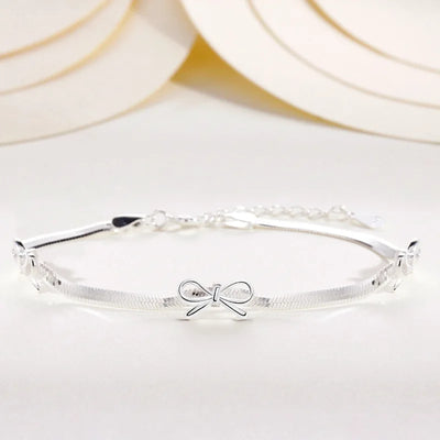 Silver Color Bow bracelet
