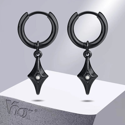 Rhombus Earrings for Men,