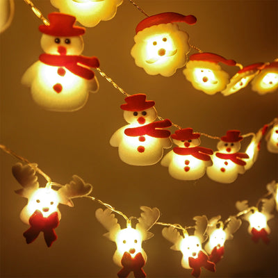 Snowman Christmas LED Garland String Light Merry Christmas