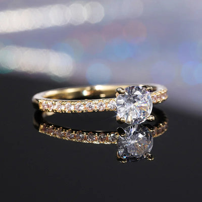 Sterling Silver Wedding Engagement Ring for Women