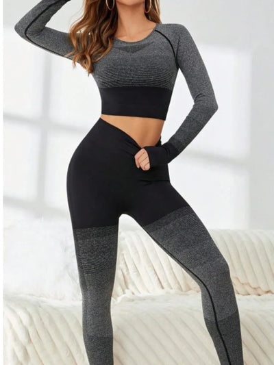 Women's 2pcs Gym Yoga Suit Tight Fitting Sports Set