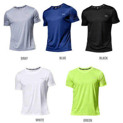 Men T-shirt Shorts Set Quick Dry Running Men's T-shirt Breathable Football Suit