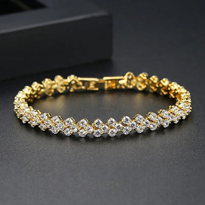 Luxury Jewelry for Women Roma Silver Color Charm Bracelet
