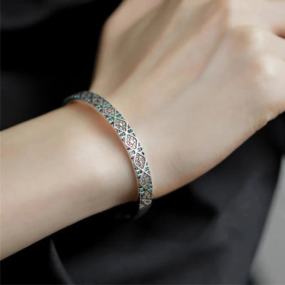 Mewanry Silver Color Sparkling Zircon Bracelet