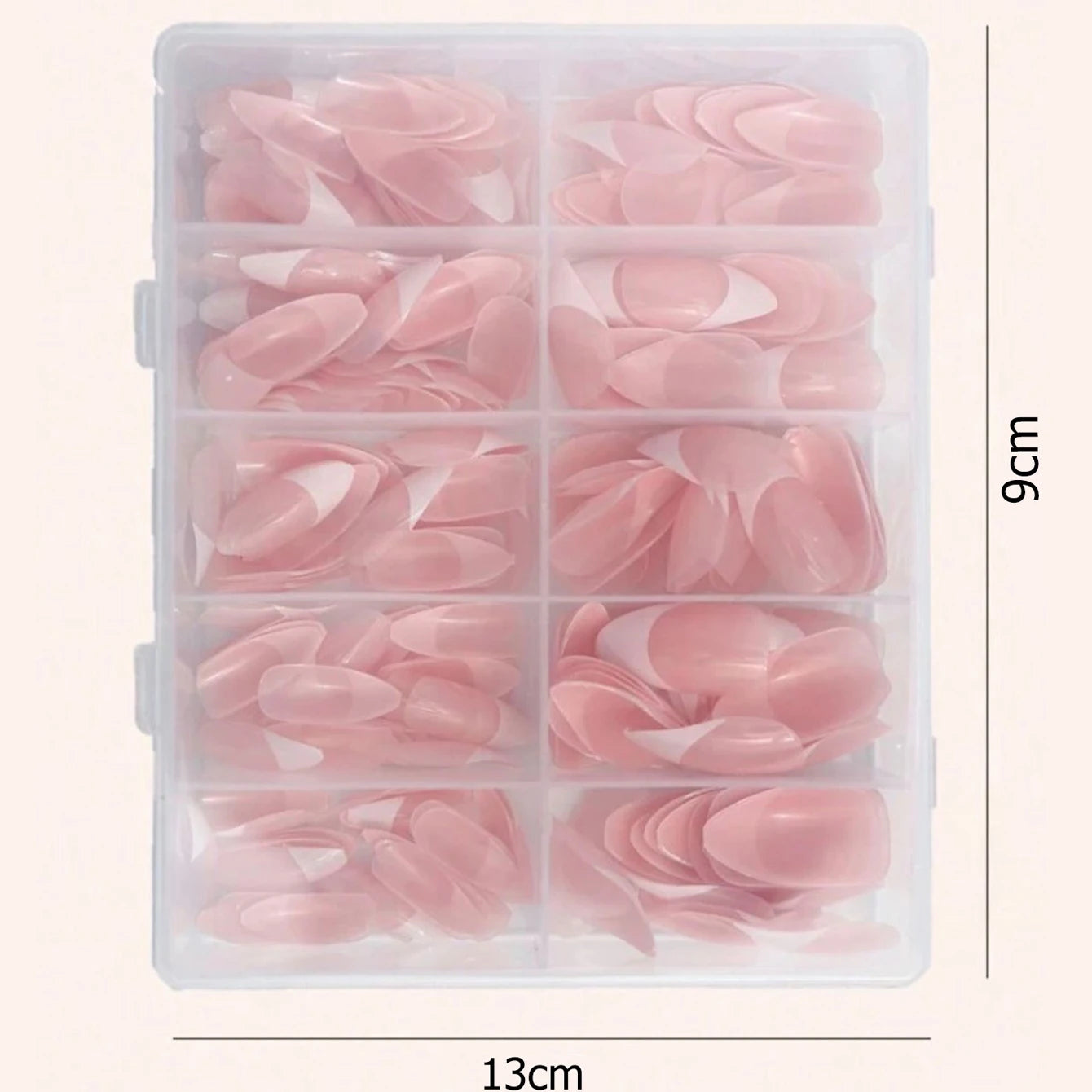 120pcs -box Almond  White French Fake nails for Stylish Women & Girls,