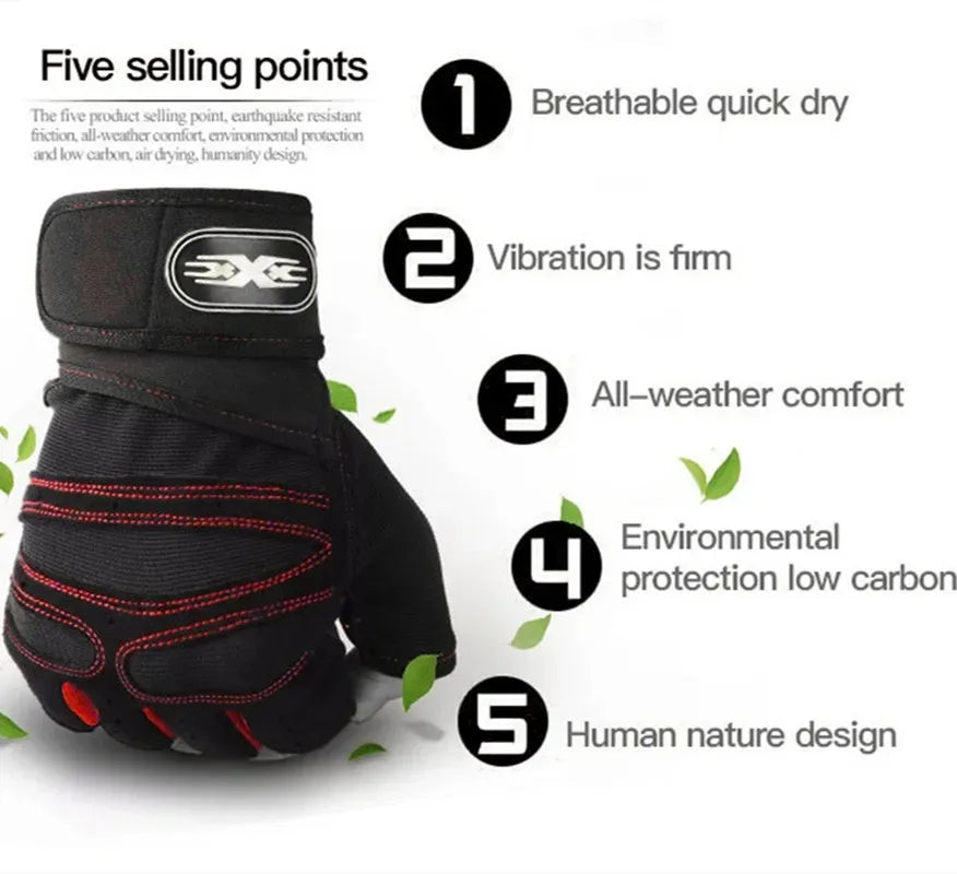 Gym Gloves for Men Women Fitness Weight Lifting Wristband Gloves