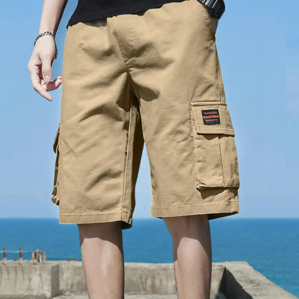 Men Shorts Men's Cargo Shorts with Multiple Pockets