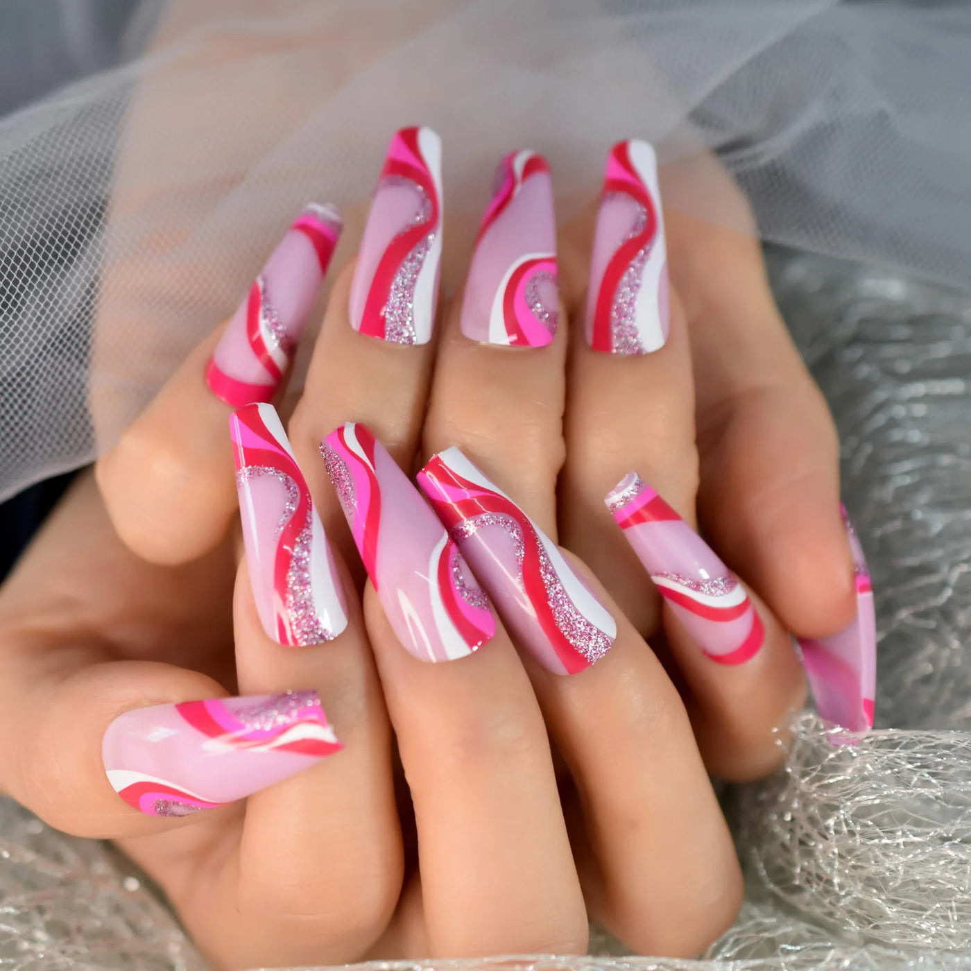 iMABC press on fake nails a great number of patterns hand art for women and girls
