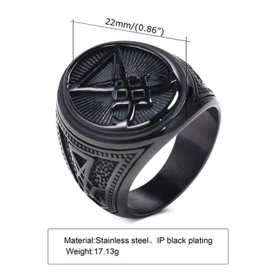 Devil Symbol Signet Ring