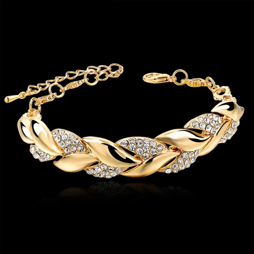 925 Sterling Silver New Arrival Elegant Crystal Statement Bracelet
