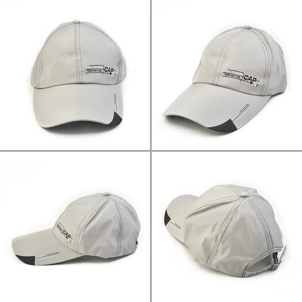 1pc Men's Long Brim Baseball Cap Fishing Clothing Sun Visor Waterproof