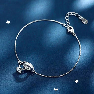 Sterling Silver Color Bracelets for Women Zircon Rings