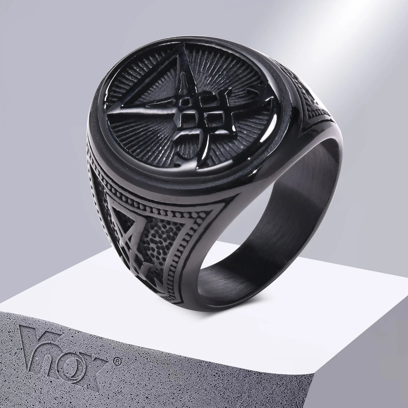 Devil Symbol Signet Ring