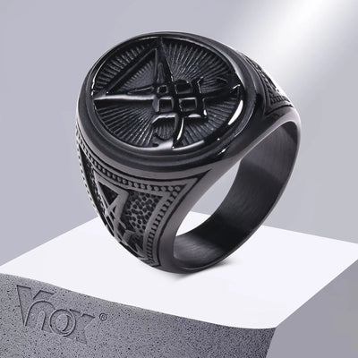 Devil Symbol Signet Ring