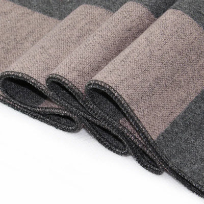 Luxury Brand Winter Plaid Cashmere Men Scarf Warm Checked Pashmina Neck Scarfs