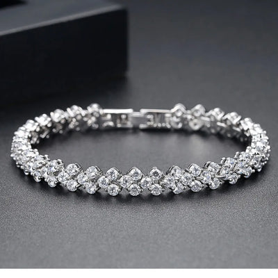 Luxury Jewelry for Women Roma Silver Color Charm Bracelet