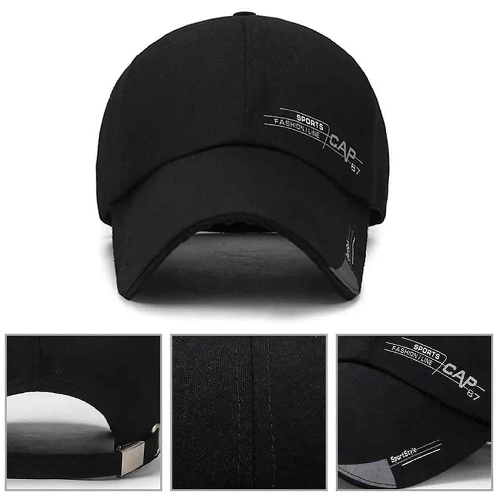 1pc Men's Long Brim Baseball Cap Fishing Clothing Sun Visor Waterproof