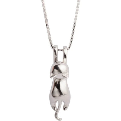 Silver Plated Necklaces for Women Cat Jewelry for Women Cat Accessories
