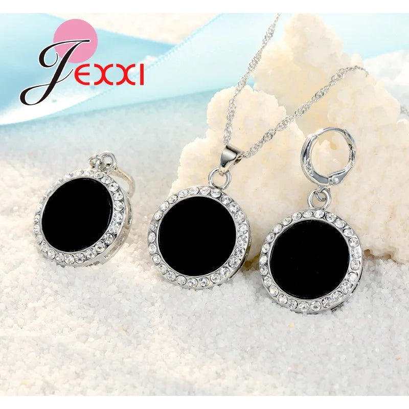 Fashion Silver Color Jewelry Sets For Women Pendant