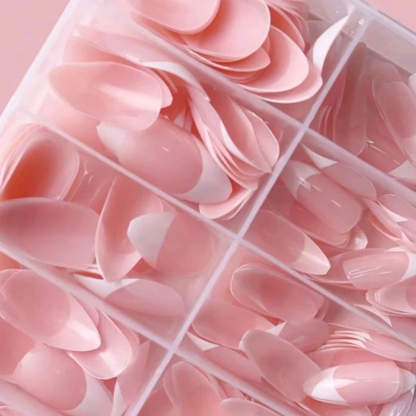 120pcs -box Almond  White French Fake nails for Stylish Women & Girls,
