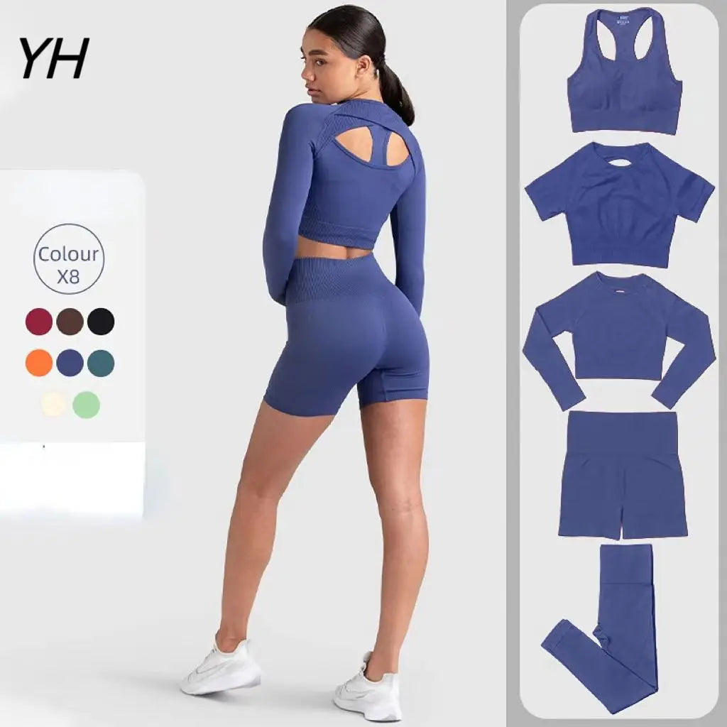 Doyoueven Seamless Women Yoga Set Workout Sportswear