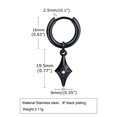 Rhombus Earrings for Men,