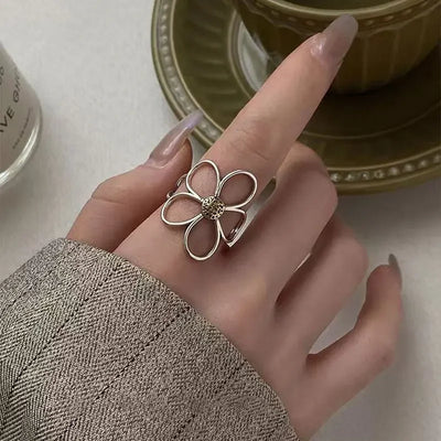Silver Color Rings for Women Couple Minimalist