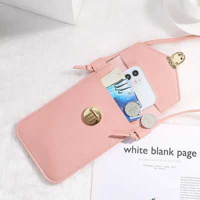 Ladies Touch Screen Cell Phone Purse Smartphone Wallet PU Leather